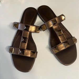 Valentino Roman Stud bronze sandal, size 39